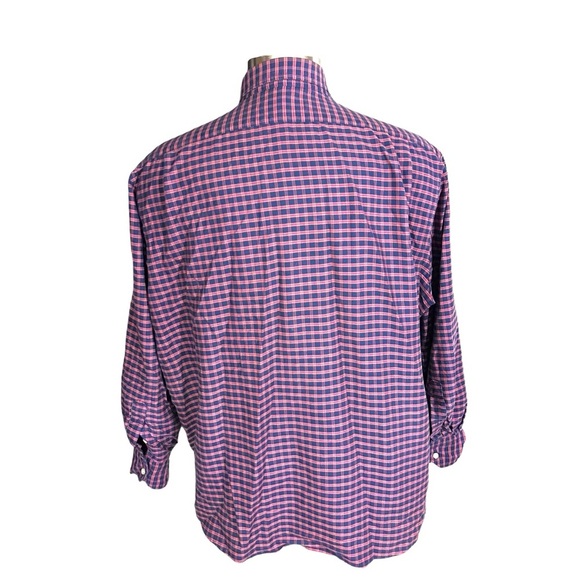 Cremieux 38 Classics Navy Red & White Gingham Long Sleeve Button Up Shirt Sz XXL - Picture 5 of 13